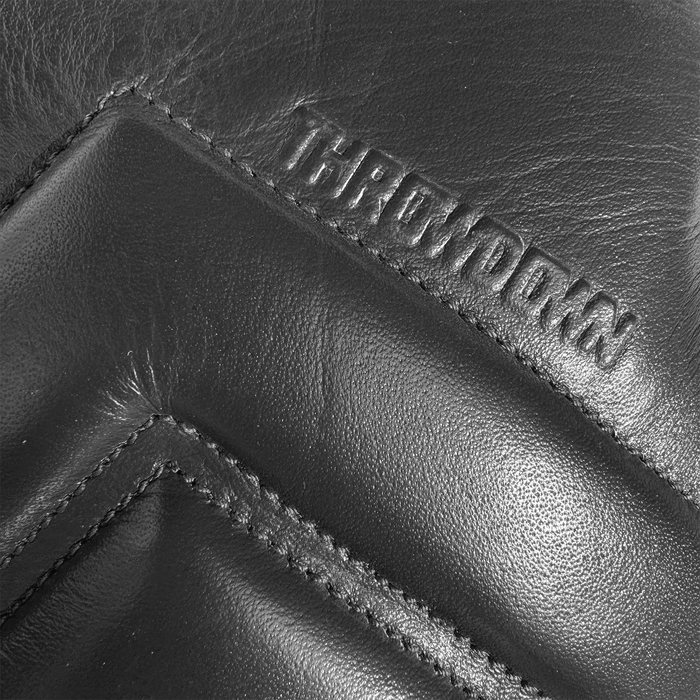 ICON X Boxing Gloves | Nighttide Black | Chevron Pattern | Throwdown Logo | Detail Stitching