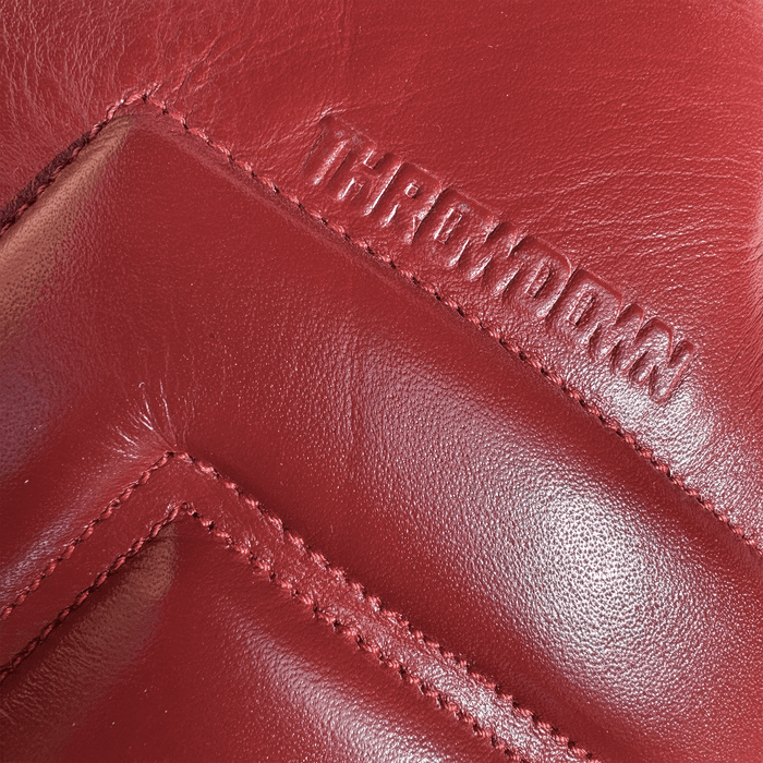 ICON X Boxing Gloves | Rapid Red | Chevron Pattern | Throwdown Logo | Detail Stitching