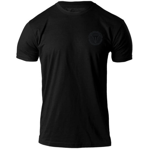 THROWDOWN Gold Coast T-Shirt | Clothing | Fitness merch | Black | Front view | Corner logo