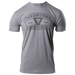 THROWDOWN Signature T-Shirt | Clothing | Fitness merch | Grey | Front view | Large center logo