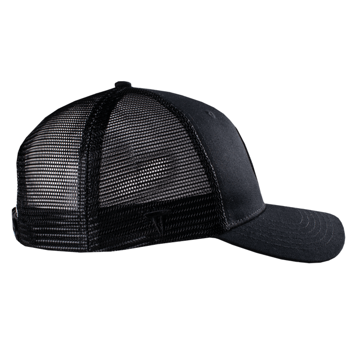Triumph Cap Hat | Trucker Hat | Breathable Mesh | Removable Patch | Apparel | Side View