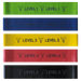 Mini Resistance Bands | 5 Per Set | Black Red Yellow Blue Green | Levels 1-5