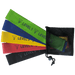 Mini Resistance Bands | 5 Per Set in Small Carry Bag | Black Red Yellow Blue Green | Levels 1-5