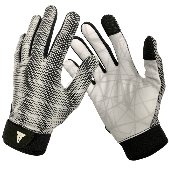 Throwdown Steath Training glove in silver pattern for gym and weight lifting