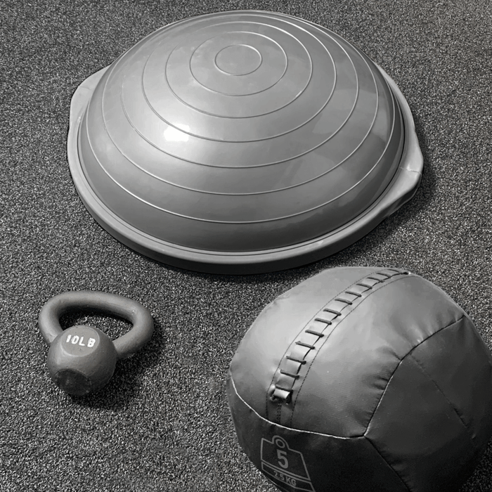 Balance Trainer | Half Ball | Grey | Color scheme consistent with other throwdown products | Kettlebell | Medicine Ball