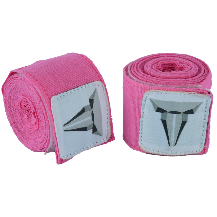 boxing hand wraps in pink