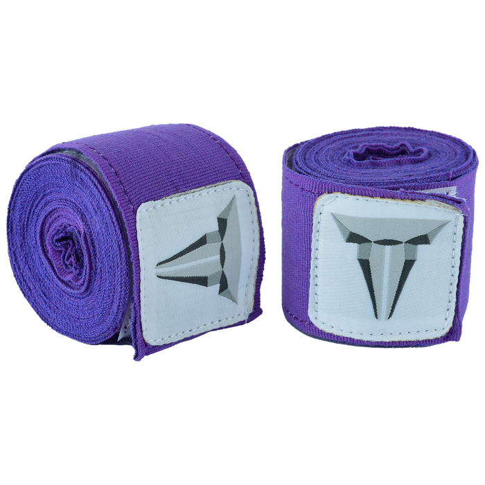 boxing hand wraps in purple